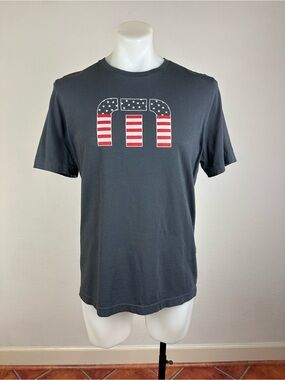Travis Mathew Men’s American Flag Logo Graphic Tee